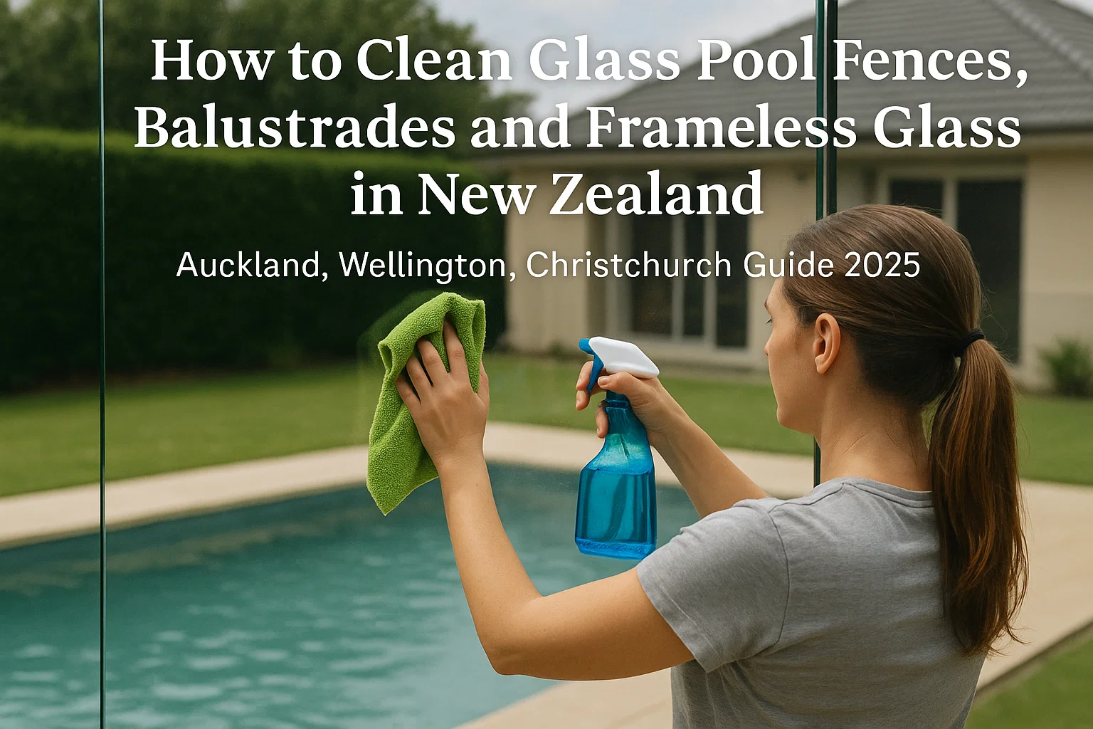 How to Clean Glass Pool Fences, Balustrades and Frameless Glass in New Zealand (Auckland, Wellington, Christchurch Guide 2025)